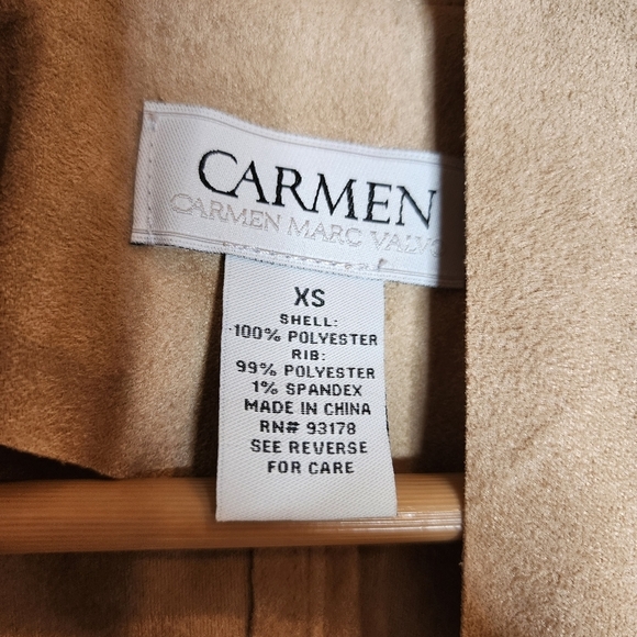 Carmen faux suede waterfall open front cardigan jacket - Picture 4 of 17